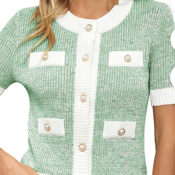 Urban Revivo Sweaters - Women's Green and White Sweater